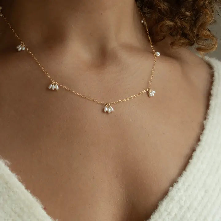 Pearl Trio Droplets Necklace