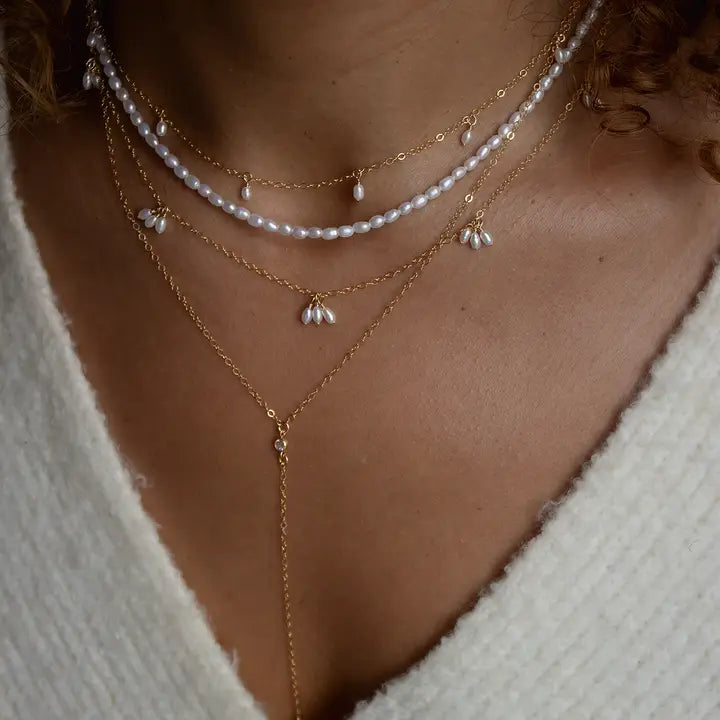 Pearl Trio Droplets Necklace
